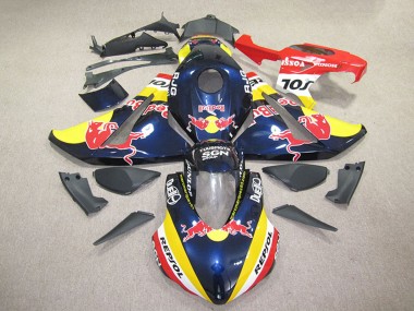 Custom 2008-2011 Honda CBR1000RR Motorcycle Fairings - Dark Blue Yellow Red Repsol Red Bull