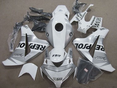 Custom 2008-2011 Honda CBR1000RR Motorcycle Fairing - White Silver Black Repsol