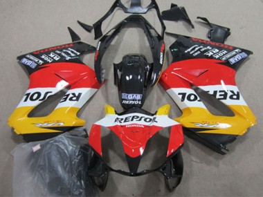 Custom 2002-2013 Honda VFR 800 Motorcycle Fairings - Yellow White Red Glossy Black Repsol