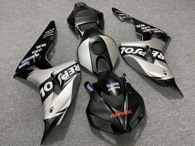 Custom 2006-2007 Honda CBR1000RR Motorcycle Fairings - Silver Matte Black Repsol