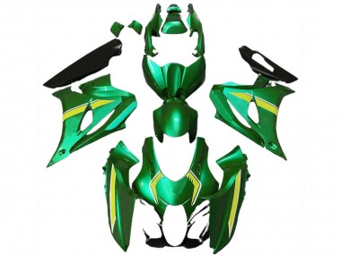Custom 2017-2024 Suzuki GSXR 1000 Motorcycle Fairings - Green Yellow Style