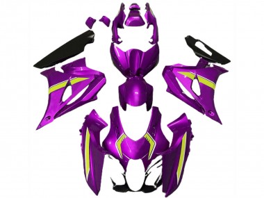 Custom 2017-2024 Suzuki GSXR 1000 Motorcycle Fairings - Pink Yellow Style