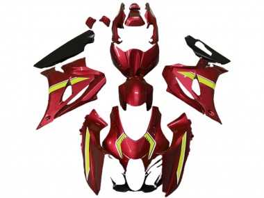 Custom 2017-2024 Suzuki GSXR 1000 Motorcycle Fairings - Red Yellow Style
