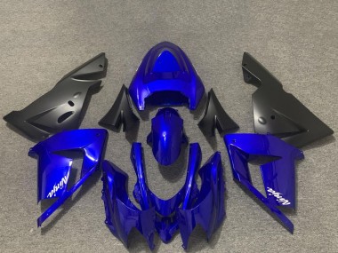 Custom 2004-2005 Kawasaki ZX10R Motorcycle Fairings - Glossy Blue and Black