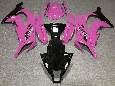 Custom 2011-2015 Kawasaki ZX10R Motorcycle Fairings - Pink Glossy Black