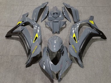 Custom 2016-2020 Kawasaki ZX10R Motorcycle Fairings - Nardo Grey Black Yellow