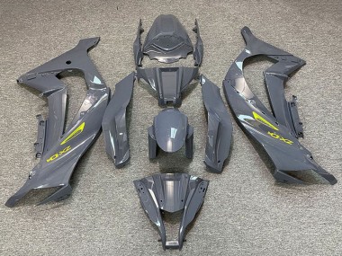 Custom 2011-2015 Kawasaki ZX10R Motorcycle Fairings - Nardo Grey Yellow