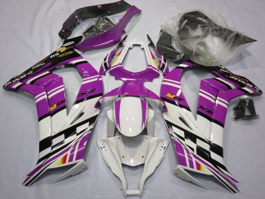 Custom 2011-2015 Kawasaki ZX10R Motorcycle Fairings - Purple Black White Yellow