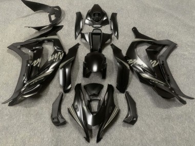 Custom 2016-2020 Kawasaki ZX10R Motorcycle Fairings - Matte Black Grey Ninja