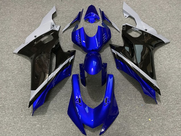 2017-2023 Yamaha R6 Motorcycle Fairings - Grey Blue Glossy Black
