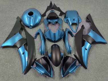 Custom 2008-2016 Yamaha R6 Motorcycle Fairings - Blue Matte Black