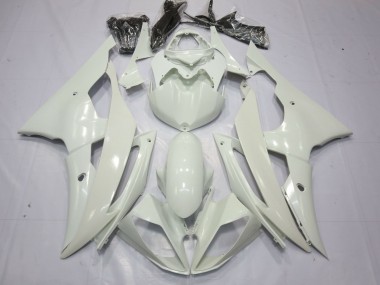 Custom 2008-2016 Yamaha R6 Motorcycle Fairings - Pearl White