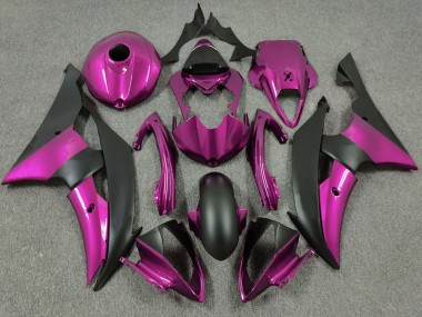 Custom 2008-2016 Yamaha R6 Motorcycle Fairings - Pink Matte Black