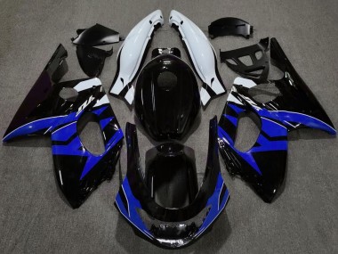 Custom 1996-2007 Yamaha YZF600R Thundercat Motorcycle Fairings - Glossy Black Blue White