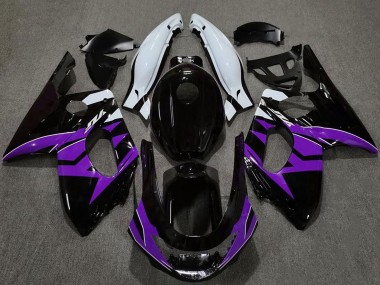 Custom 1996-2007 Yamaha YZF600R Thundercat Motorcycle Fairings - Glossy Black Purple White