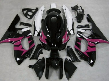 Custom 1996-2007 Yamaha YZF600R Thundercat Motorcycle Fairings - Glossy Black Dark Pink White