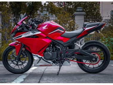 Custom 2022 Honda CBR400R Motorcycle Fairings - Red White