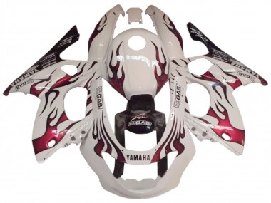 Custom 1996-2007 Yamaha YZF600R Thundercat Motorcycle Fairing - White Dark Red