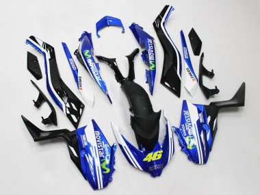 Custom 2017-2021 Yamaha XMAX300 Motorcycle Fairings - Blue Black MoviStar ENEOS Yamalube 46