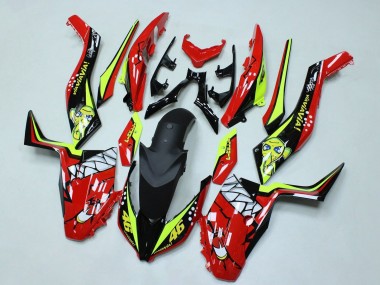 Custom 2017-2021 Yamaha XMAX300 Motorcycle Fairings - Red Yellow Black Shark 46