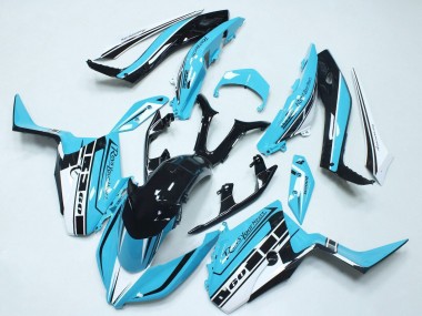 Custom 2017-2021 Yamaha XMAX300 Motorcycle Fairings - Sky Blue Glossy Black