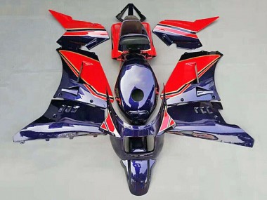 Custom 1984-1987 Suzuki RG400 RG500 RG400/500 Motorcycle Fairings - Glossy Dark Blue Red