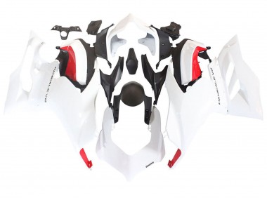 Custom 2020-2024 Ducati Panigale V2 Motorcycle Fairings - White Red Matte Black