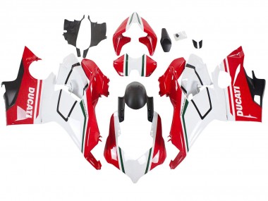 Custom 2018-2019 Ducati Panigale V4 V4S Motorcycle Fairings - White Red Matte Black