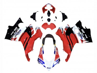 Custom 2018-2019 Ducati Panigale V4 V4S Motorcycle Fairings - Red Blue Glossy Black Flex-Box Givi