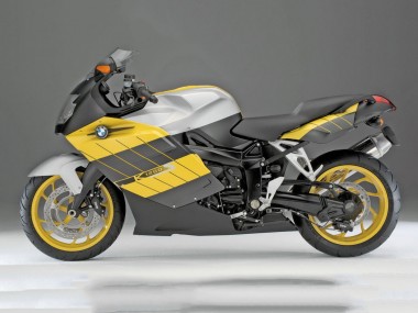 Custom 2005-2010 BMW K1200S Motorcycle Fairings - Yellow Silver Matte Black