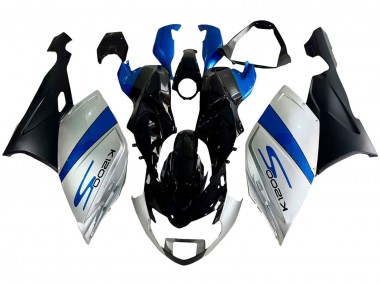 Custom 2005-2010 BMW K1200S Bike Fairings - Silver Blue Black