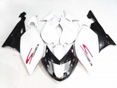 Custom 2005-2010 BMW K1200S Motorcycle Fairings - White Glossy Black