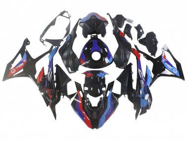 Custom 2023-2024 BMW S1000RR Motorcycle Fairing - Black Blue Red