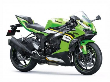 Custom 2023-2025 Kawasaki ZX6R Motorcycle Fairings - Green White Black Ninja
