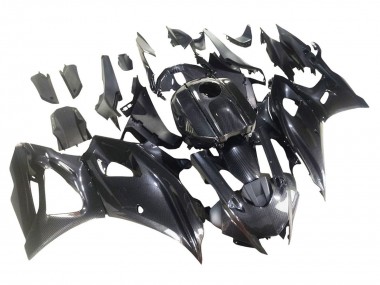 Custom 2021-2024 Yamaha YZF R7 Motorcycle Fairings - Black Carbon Fiber Carbon Fiber