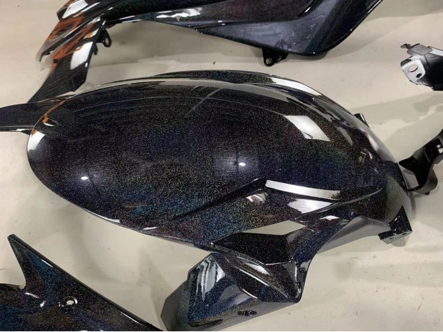 2019-2022 Kawasaki ZX6R Motorcycle Fairings - Black Rainbow