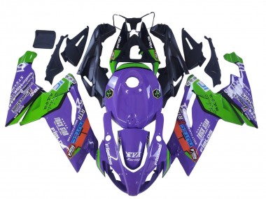 Custom 2006-2011 Aprilia RS125 Motorcycle Fairings - Purple Green Red