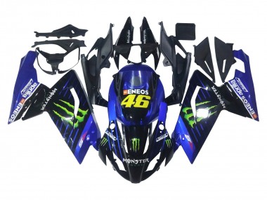 Custom 2006-2011 Aprilia RS125 Motorcycle Fairings - Blue Black Green Monster 46