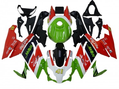 Custom 2006-2011 Aprilia RS125 Motorcycle Fairings - Green White Red Black