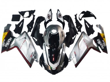 Custom 2006-2011 Aprilia RS125 Motorcycle Fairings - Silver Black