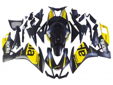 Custom 2012-2018 Aprilia RS4 50 125 Motorcycle Fairings - Yellow Matte Black