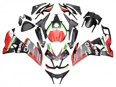 Custom 2012-2018 Aprilia RS4 50 125 Motorcycle Fairings - Red Green Black