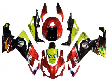 Custom 2012-2018 Aprilia RS4 50 125 Motorcycle Fairings - Red Yellow Glossy Black Shark