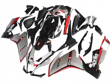 Custom 2012-2018 Aprilia RS4 50 125 Motorcycle Fairings - Silver Red Glossy Black