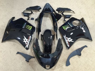Custom 1996-2007 Honda CBR1100XX Blackbird Motorcycle Fairings - Glossy Black Green Monster
