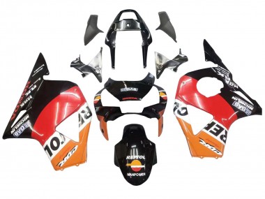 Custom 2002-2003 Honda CBR900RR 954 Motorcycle Fairing Kits - Orange White Red Glossy Black Repsol