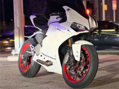 Custom 2015-2020 Ducati 959/1299 Motorcycle Fairings - White Purple