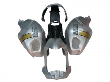 Custom 2008-2012 Ducati Monster 696 796 1100 1100S Motorcycle Fairings - Silver Gold