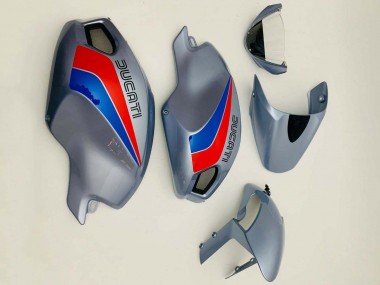 Custom 2008-2012 Ducati Monster 696 796 1100 1100S Motorcycle Fairings - Silver Red Blue