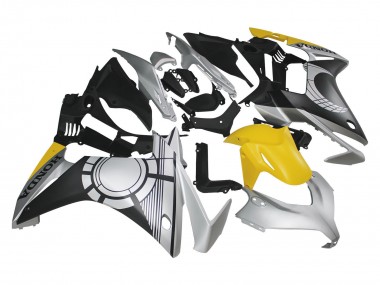 Custom 2013-2015 Honda CBR500R Motorcycle Fairings - Silver Yellow Matte Black